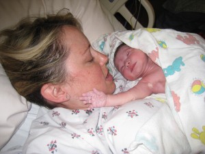 Meeting Mommy for the first time!