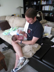 Feeding time with Daddy!