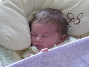 Nap time- but I have to keep one finger out at all times!