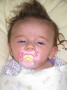 Don't you just love my hair and my binkie!? I'm quite the trendsetter!